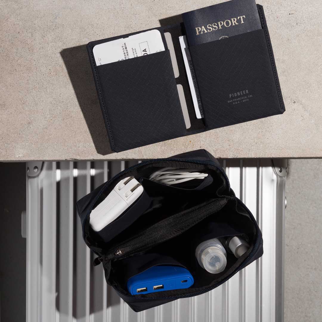 pioneer carry passport wallet global pouch open 3xd top view suitcase travel